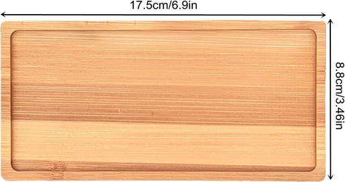4PCS Mosaic Bamboo Coasters for Crafts, Blank Base Trays, Drinking Cup Coaster, Plant Coaster, Art Plate,DIY Mosaic Supplies (Rectangle)...