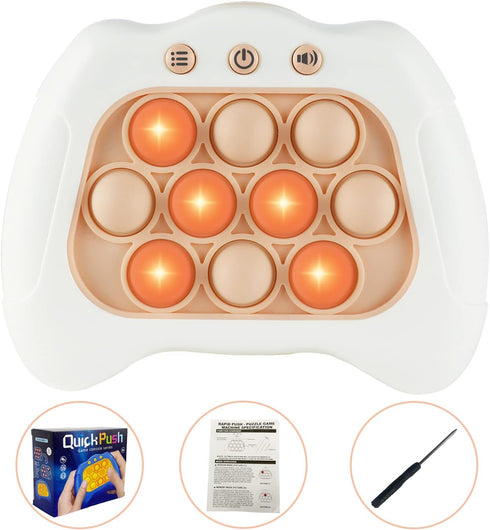 Pop The Target! Handheld Speed Pushing Game Machine: A Fun Multiplayer Game for Family. Fidget Game Toy for 6 7 8 9 10 11 12 years old White...