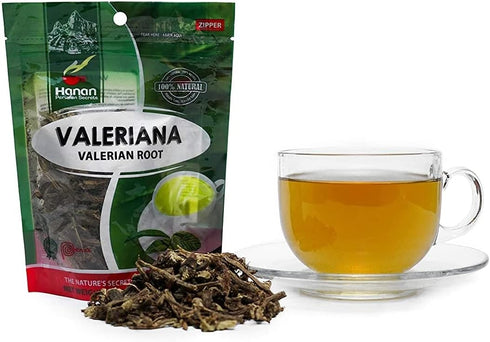 Hanan Valerian Root 2.1oz (60g) - Loose Herb Valeriana Herbal Tea from Peru – Nature’s Calming Supplement 2.12 Ounces per Pouch Valeerian Valerain...