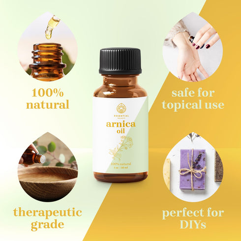 Arnica Oil by Essential Delights| Premium Grade Carrier Oil | for Aromatherapy, Soaps, Lotions, & Candles | Vegan & Cruelty Free (1 Fl Oz, Arnica)...
