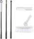 Tub & Tile Scrub Brush with Long Handle- 53", Shower Brush with Comb, Good for Clean Grout, Bathroom and Kitchen, New Update Swivel Head, Sturdy a...