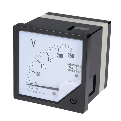 uxcell AC 0-250V Analog Panel Voltage Gauge Volt Meter 6L2 1.5% Error Margin...
