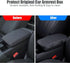 ESKONKE Car Center Console Cover PU Leather Auto Armrest Cover - Scratch Resistant/Wear-Resistant/Waterproof Universal Car Armrest Storage Box Int...