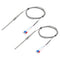 MECCANIXITY 2pcs PT100 RTD Thermocouple Stainless Steel M8 Temperature Sensor Probe -50 to 1300C 6.6ft 5x100mm...