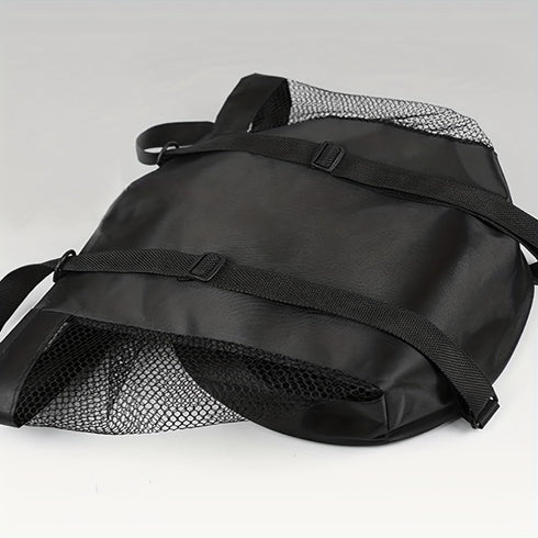 Black Basketball Backpack Drawstring Bag Basketball Accessories String Bag w Hidden Ball Net Gym Sports Cinch Sack w Bottle Holder & Zipper Pocket...