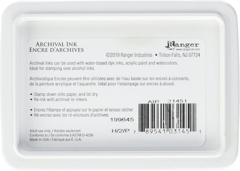 Ranger AIP31451 Ink Pad Coffee Archival Dye Permanent Waterproof, OSFA, Multicolor...