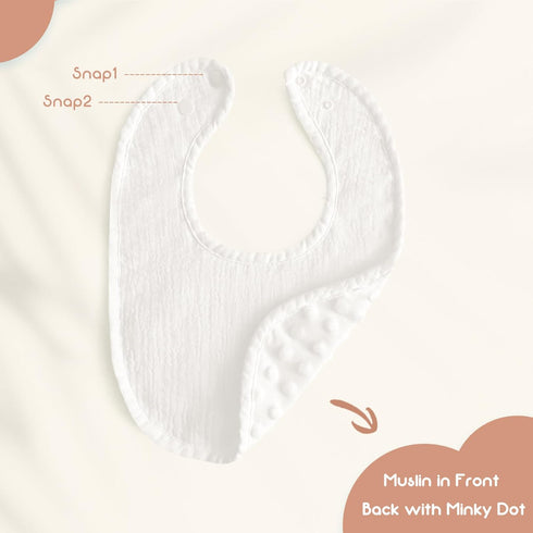 Cherub New Upgraded Muslin Baby Bibs for Drooling and Teething, 8 Pack Absorbent Baby Bandana Bibs for Baby Girl Boy, Soft Cotton Baby Drool Bibs...
