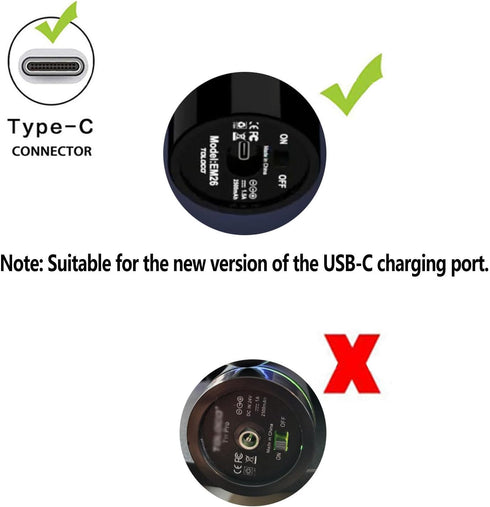 Massage Gun Charger, USB C AC Adapter Charger Cable Cord Compatible for TOLOCO EM26 TO-M63 X8 Massage Gun...