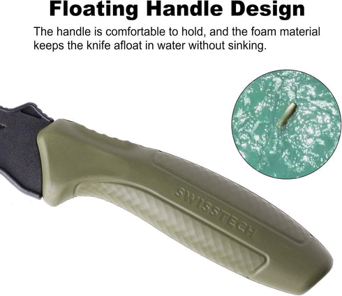 Swiss+Tech 9" Fillet Knife for Fish, Fishing Knife for Filleting and Boning, with Floating Foam Handle&Protective Sheath...