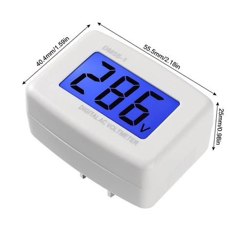 AC 80-300V LCD Digital Voltmeter,Flat US Plug Voltage Measuring Monitor AC 110V 220V Voltage Panel Power Volt Test Monitor Gauge Meter...