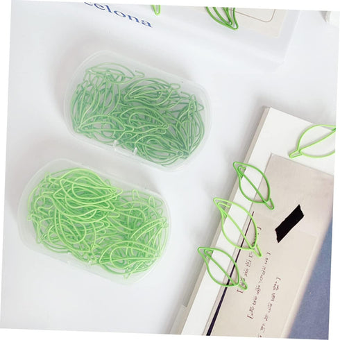 STOBOK 30pcs Paper Clip File Folders Colored Office Supplies Folders Binder Folders Leaf Shaped Paper Clip Paper Clips Rabbit Office Paperclips Fi...