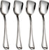 Dessert Spoons, Square Head Spoons, 18/10 Stainless Steel Spoon Set of 4,Ice Cream Spoons, Stirring Spoon for Tea, Dessert, Sugar...