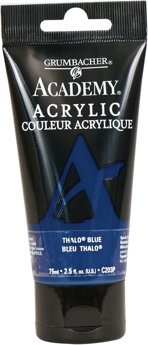 GRUMBACHER Academy Acrylic Paint Thalo Blue, Size: 254 oz (C203P)...
