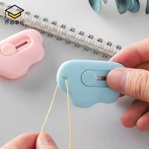 Cute Retractable Box Cutters - 3Pcs Cloud Shaped Mini Art Cutter Utility Knife Office School Stationery for Cutting Envelopes Letter Paper Cutting...