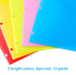 WOT I Plastic 5-tab Dividers with 2 Clear Pockets - 3 Sets, Binder Dividers for 3 Ring Binder, Bright Colors, 15PCS...