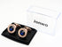 Round Crystal Silver Cufflinks for Men With Gift Box Green/Blue/Colorful Crystals Men's Cuff Link Set for Wedding Shirt Party Business Birthday An...