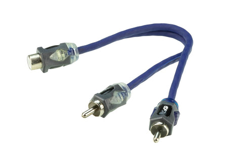 Scosche EFX Rogue RMM 2-Channel Twisted Pair RCA Interconnect Audio Cables - 2CH OFC Car Stereo, Power Sports & Marine Y-Adapter Connector Cable -...