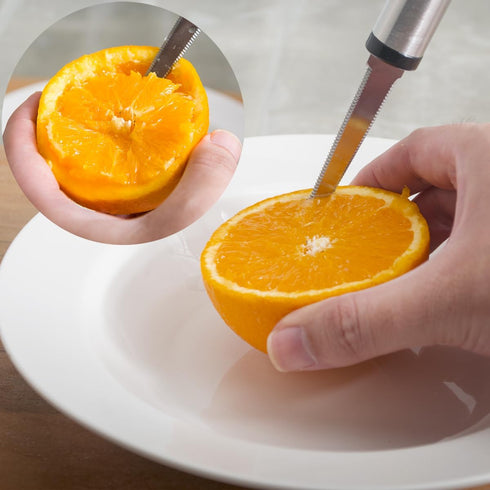 Grapefruit Spoons and Grapefruit Knife, 4pcs Stainless Steel Grapefruit Spoon and 1pcs Curved Knife with Serrated Edge,Grapefruit Utensils Set for...