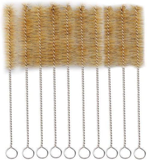 Test Tube Cleaning Brush 25mm Dia. Tan Bristles Radial Tip 8.5inch Length Tube Wash Cleaning Brush for Lab Set Chemistry, 15 Pack (8.5in)...