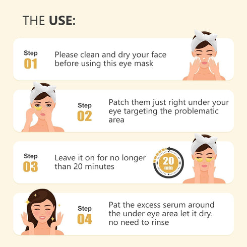 30 Pairs 24K Gold Under Eye Patches Face Masks Dark Circles Puffy Eye Bags Collagen Skincare Spa Trip Eye Mask...