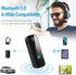 Criacr Bluetooth Aux Adapter for Car, 2 in 1 Bluetooth 5.0 Receiver for Car with Display Screen, Suitable for Cars, Speakers, Stereo Systems and H...