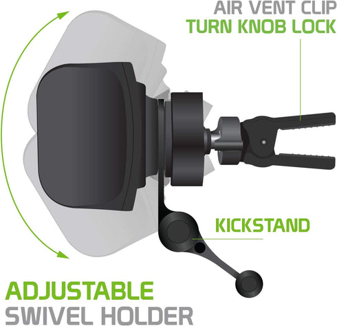 CELLET Car Cell Phone Holder Mount – Black Air Vent Phone Holder Car Stand with Adjustable Cradle for iPhone 13 Pro Max 12 11 Galaxy S21 Ultra 5G ...