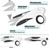 Tailor Sewing Scissors Bundle, 8.2" Sharp Fabric Scissors Heavy Duty with Comfort Grip, 5.1" Detail Embroidery Scissors, 4”Embroidery Scissors, 5....