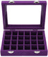24 Grids Velvet Glass Ring Earrings Jewelry Box Earrings Organiser Storage Holder Display Case...