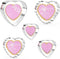 KAISHANE Love Heart Cookie Cutter Set - 5 Pieces Stainless Steel Heart Shaped Cookie Cutter Biscuit Pastry Cutter...