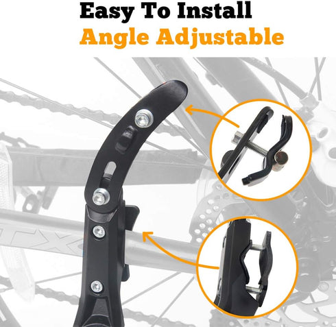 Bike Kickstand Adjustable Rear Mount aluminum alloy Bicycle Kickstand for 24” 26” 700C 27.5” 28” inch Mountain Bike Adult Bike...