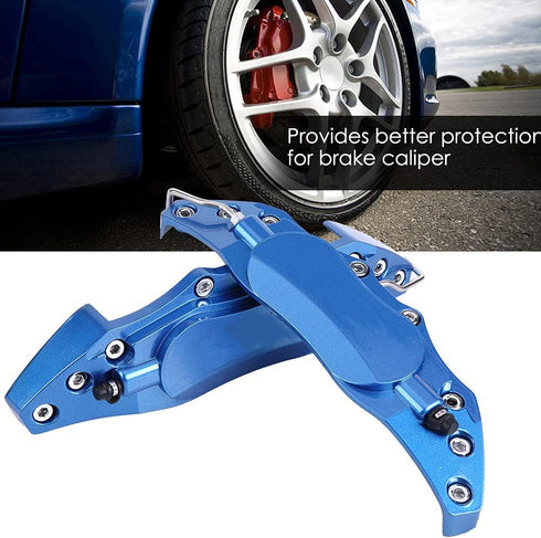Car Brake Caliper Cover, 2pcs Car Aluminum Alloy Brake Caliper Guard Brake Caliper Protector Cover for Wheel Hub 16in-17in Medium(blue)...