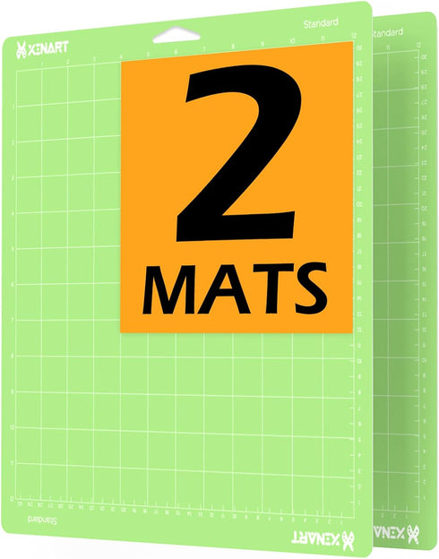 2pcs Standard Cutting Mats for Cricut Maker 3,Explore 3,Maker,Air 2,12x12 inch Standard Sticky Grip 12x12" Green Replacement Cut Mat for Cricut...