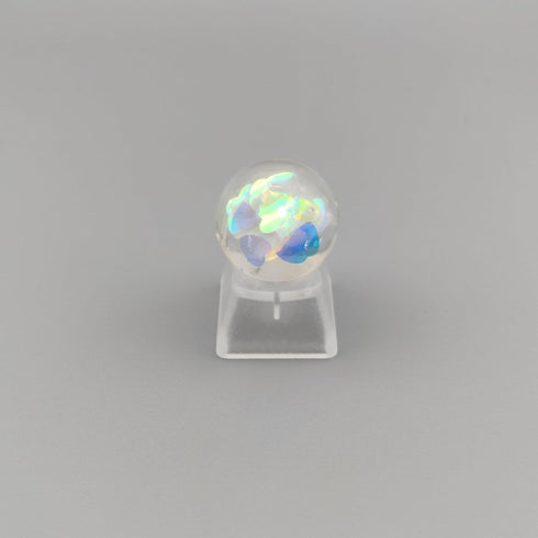 Personalized Crystal Ball Keycap Handmade OEM Profile Keycap Base DIY Custom ESC Backlit Keycap for Mechanical Keyboard MX Switch (Heart)...