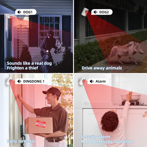 PIR Motion Sensor Door Bell Shop Visitor Alert Chime Dingdong Welcome Alarm Burglar motion detector...