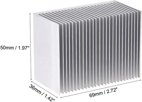 uxcell Electronics Cooler Heatsink for LED and Power Silver 50 x 69 x 36 mm...