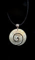 Hand Carved Maori Mother of Pearl Shell Koru Peace Pendant 16 to 27 inches Adjustable Cord necklace Handmade Jewelry CA239-N...