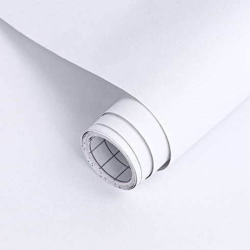 Arthome White Contact Paper, 17"x120" Peel and Stick Matte Wallpaper, Self Adhesive Decorative Vinyl Paper for Countertop, Cabinet, Table, Shelves...