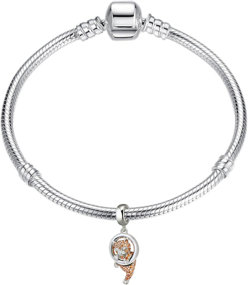 Lucky Charm 925 Sterling Silver Animal Dangle Pet Charm for Pandora Bracelet...