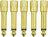 1/4 Mono to 1/8 Mono Adapter, 6.35mm TS Male Plug to 3.5mm Female (Mono to Mono) Audio Adaptor Audio Connector Golden - (5 Pcs)...