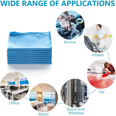 Window Glass Microfiber Cleaning Cloth 8Pack Premium Lint Free Mirrors Polishing Rags, Eye Glass Clean Cloths, Shower Glass Cleaner Towels, Glass ...