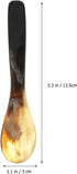 Hemoton 3PCS Caviar Mother of Pearl Teaspoons Soup Ox Horn Serving for Caviar, Ice Cream, Dessert,Espresso Coffee,Egg...