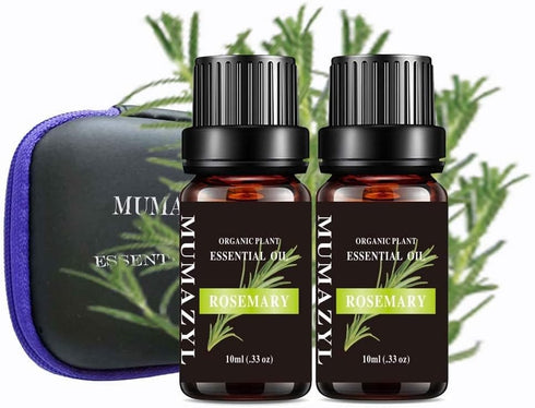 Rosemary Essential Oil Plant Natural Pure Rosemary Oil for Diffuser,Cleaning,Bedroom,Perfumes,Humidifier,Soap,Candles 2 Pack 10ml...