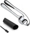 Garlic Press, Stainless Steel Garlic Press Tool with Cleaning Brush and Silicone Garlic Peeler 3 Pcs By Lechay...