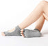 2 Pairs Toeless Yoga Socks Non-Slip Grips for Pilates Ballet Dance Barefoot Workout Cotton Open Toe Sports Socks...