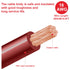 1Pcs 1/4 TS Plug to Bare Speaker Wire 16.4FT 16AWG Positive Red Wire Marking Pure Copper Shell Gold-Plated TS Plug 6.5mm Mono Male Connector with ...