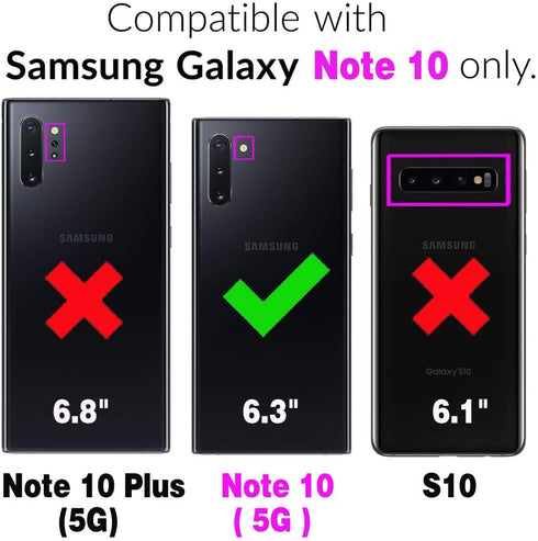 Asuwish Phone Case for Samsung Galaxy Note 10 5G Wallet Cover with Tempered Glass Screen Protector Wrist Strap Mandala Flower Flip Zipper Card Hol...