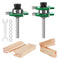 Pro Tongue and Groove Router Bit Set of 2 Pieces 1/4 Inch Shank Router Bit Set 3 Teeth Adjustable T Shape Wood Milling Cutter (Tongue and Groove R...