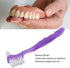 False Teeth Cleaning Brush, Elderly Portable False Teeth Container Denture Brush False Teeth Cleaning Home Travel(Purple)...
