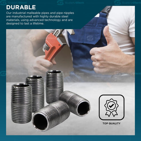 OQHM2000 Nipple Pipe, 2" x 1", Galvanized...