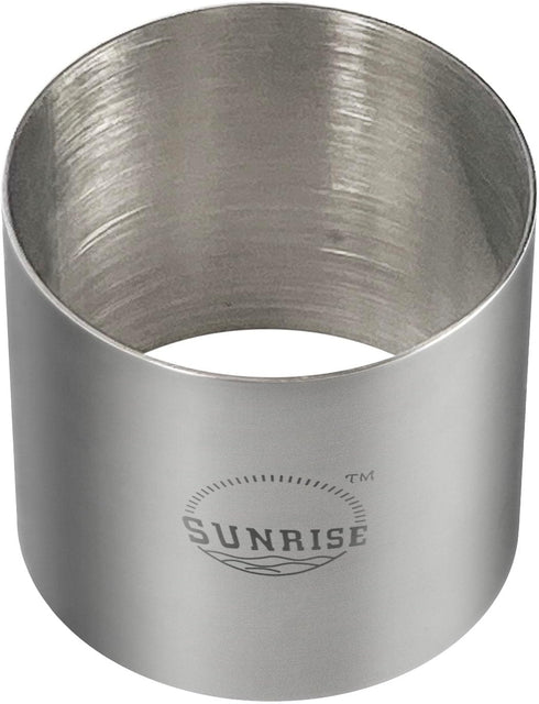 Sunrise Kitchen Supply Plating Forms Stainless Steel Ring Mold Sets 3" X 2.75" (2)...
